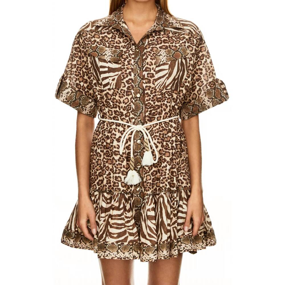 NEW PEEKSKILL wanderlust mini dress in leopard